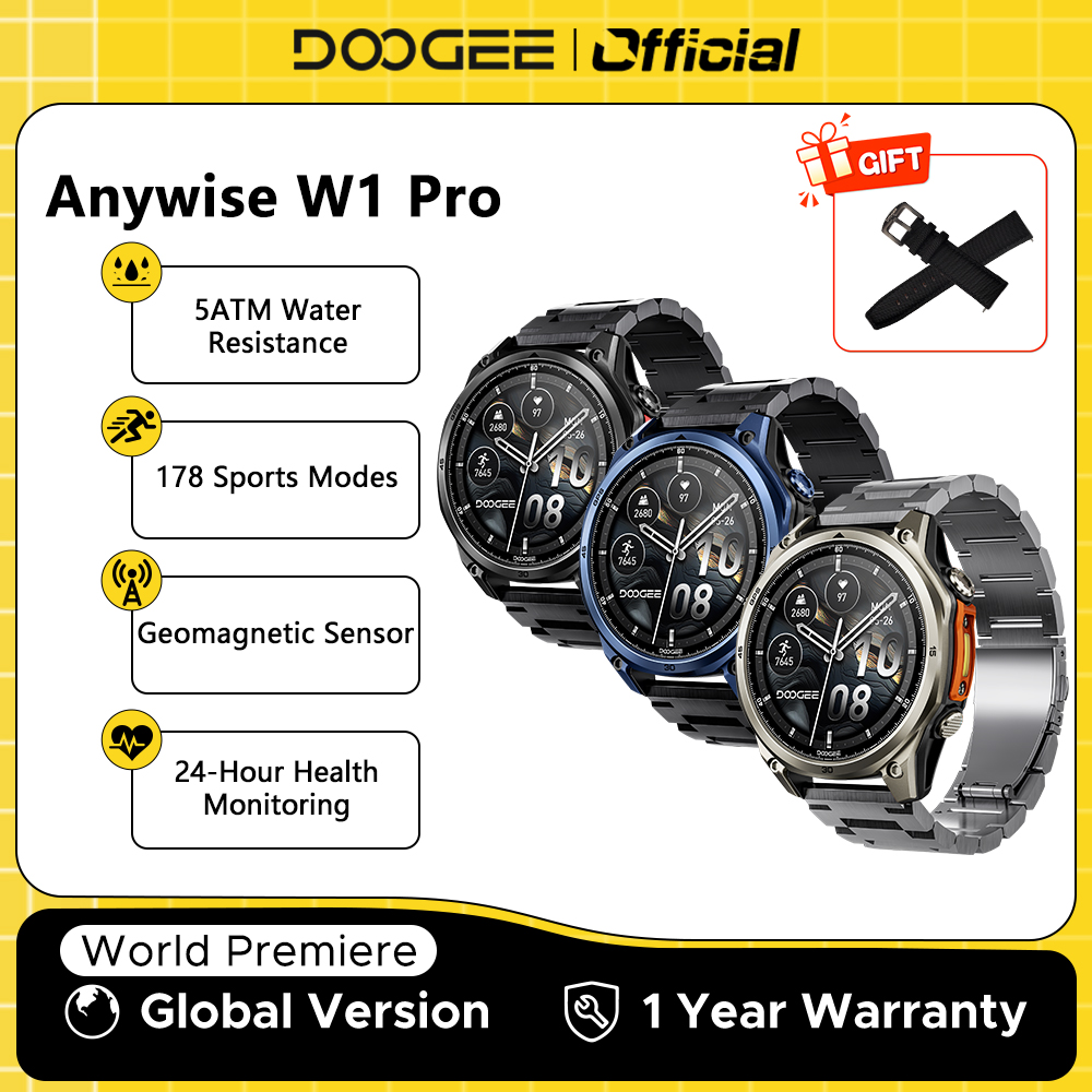 Nutrition Gym - DOOGEE ANYWISE W1 PRO Smartwatch 1.43