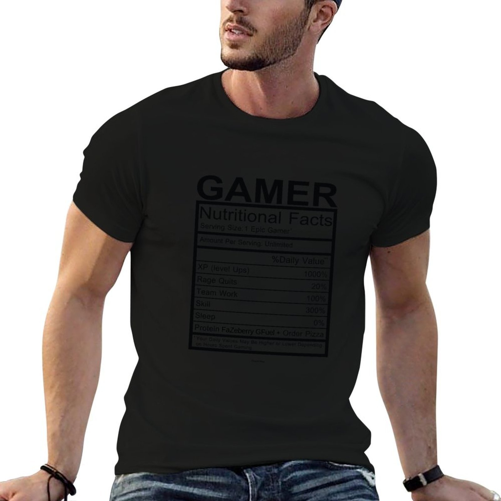 Nutrition For Fitness - Camiseta com gráfico de informações nutricionais