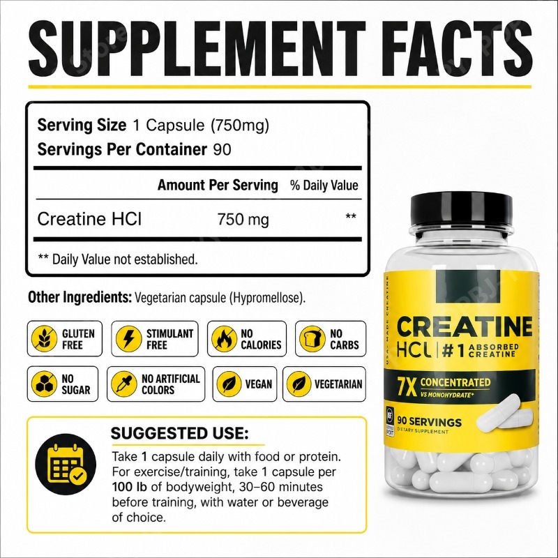 Creatina HCl 750mg 90 Cápsulas - Nutrition For Fitness avaliação e preço