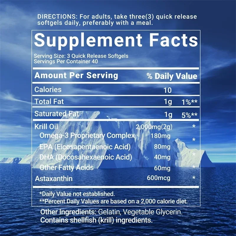 Cápsulas de óleo de krill antá - Omega 3 Fish Oil avaliação e preço
