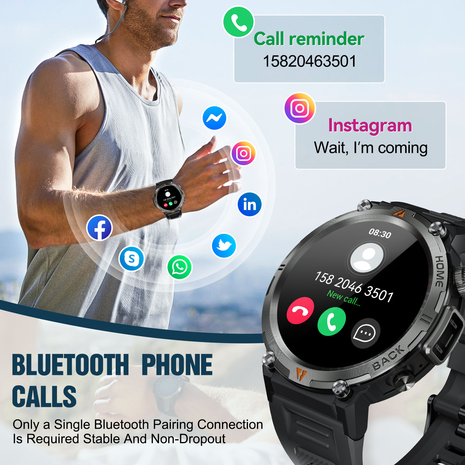 Eiyis ke3 bluetooth chamada re - Nutrition Gym avaliação e preço